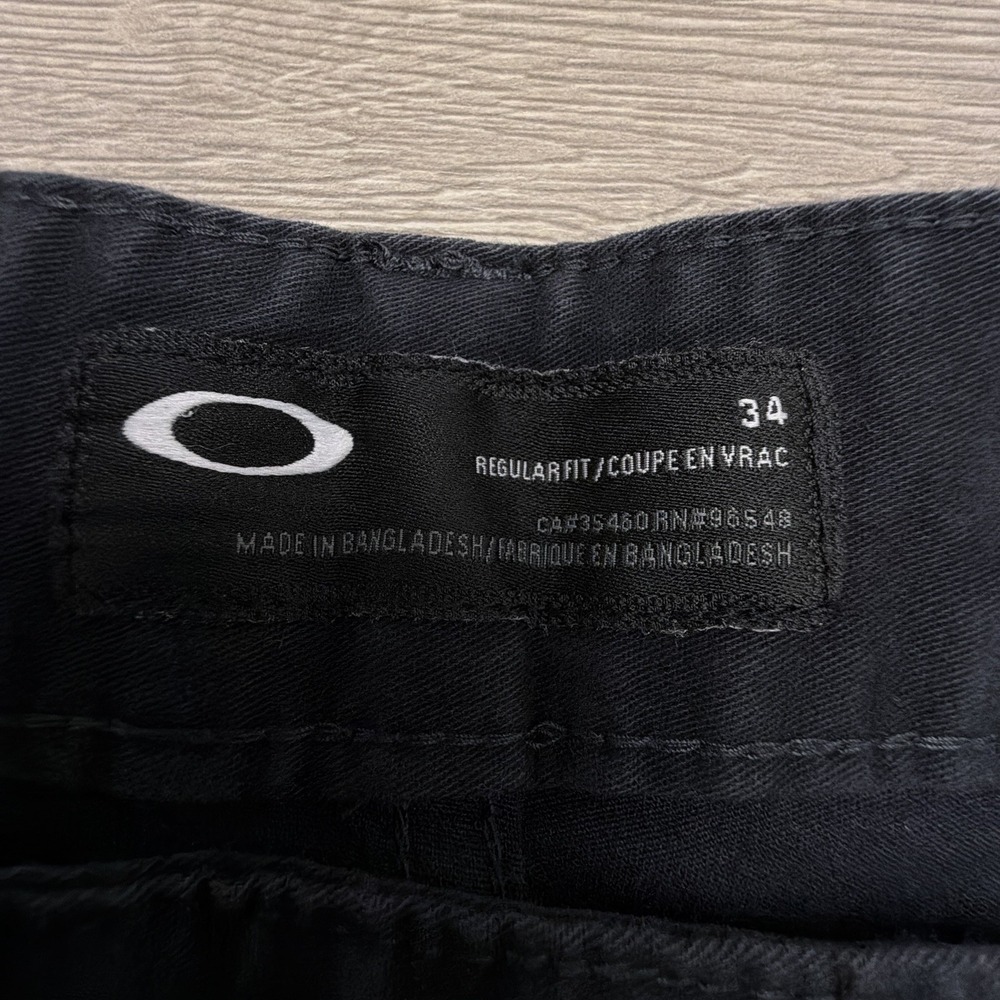 Oakley Ellipse Shorts Mens 34 Black Stretch Cotton Regular Fit Casual - Picture 6 of 11